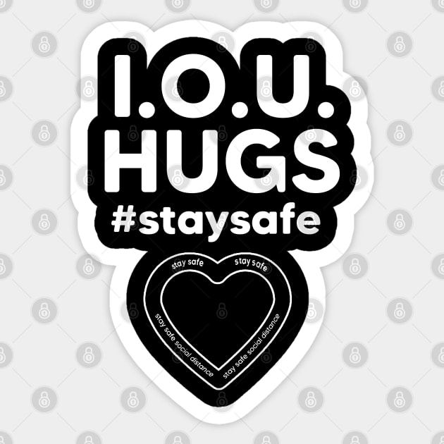 i.o.u. Hugs Sticker by GLStyleDesigns